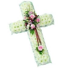 Crosses and funeral graveside tributes by Allium Florists Middlesbrough Cleveland