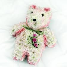Teddy bear funeral tribute by Allium Florists Middlesbrough